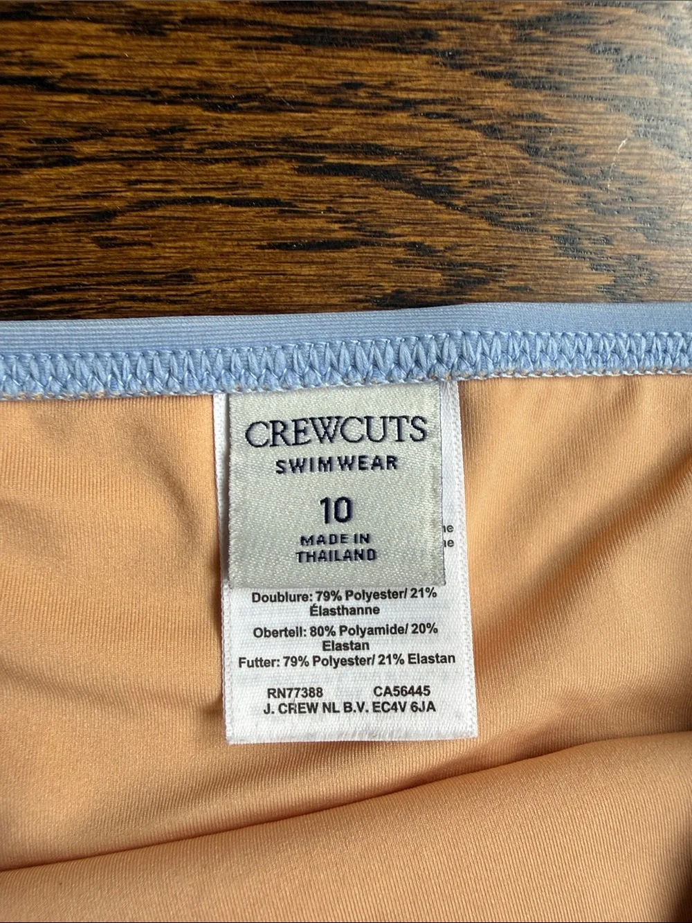 Crewcuts Girls' Light Blue & Cream Tie-Dye Two-Piece Swim Set